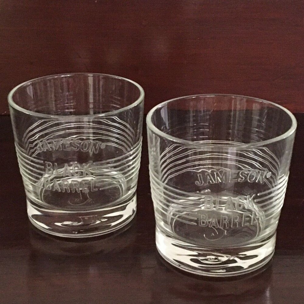 NEW Jameson Black Barrel Set of 2 Lowball Irish Whiskey on the Rocks